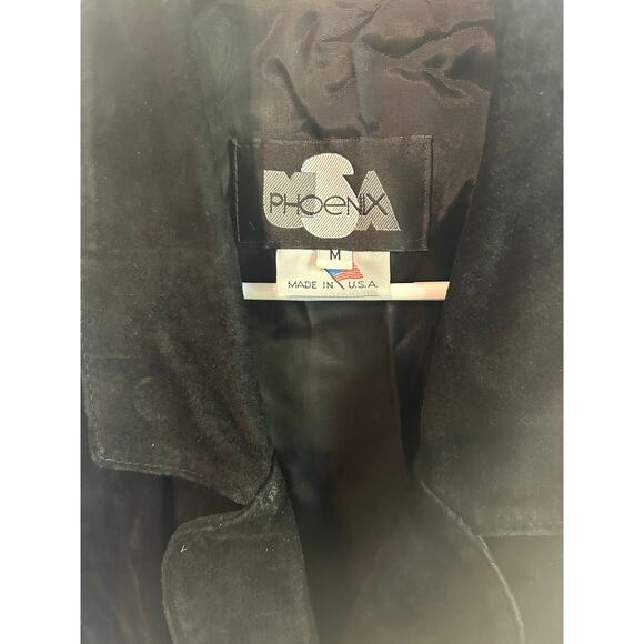 Vintage USA Phoenix Suede Leather Vest Made in USA Medium - Picture 2 of 4